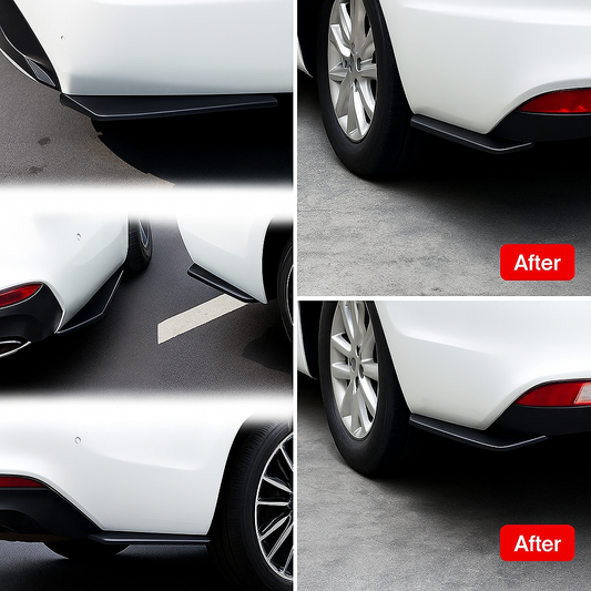 Premium Back Canards – 2pcs | Gloss Black & Carbon Style | High-Quality ABS Plastic