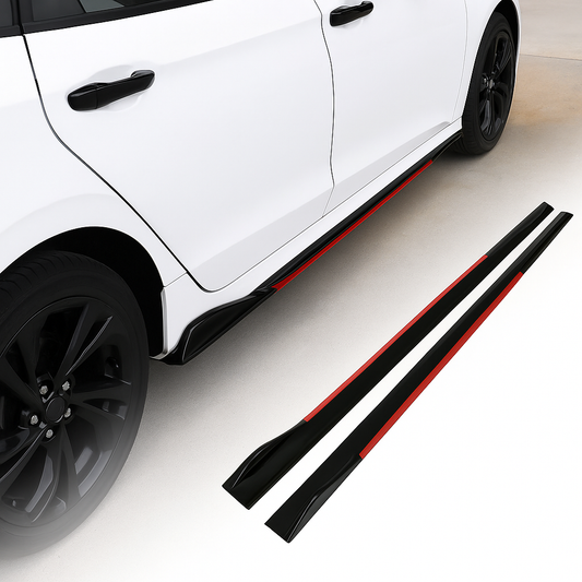 Universal Side Splitter Kit – 4pcs Gloss Black | Premium ABS Plastic