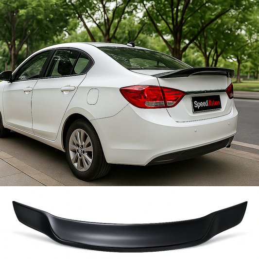 Honda City Ducktail Spoiler – Glossy Black | Trunk Lip Spoiler | Sporty Rear Upgrade