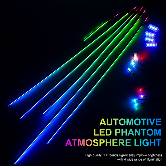 18 PCS Dynamic Ambient Lights | 18-in-1 LED Car Interior Lights with APP Control