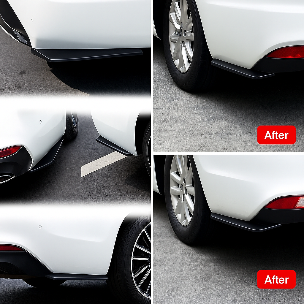 Premium Back Canards – 2pcs | Gloss Black & Carbon Style | High-Quality ABS Plastic