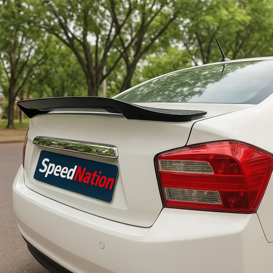 Honda City Ducktail Spoiler – Glossy Black | Trunk Lip Spoiler | Sporty Rear Upgrade