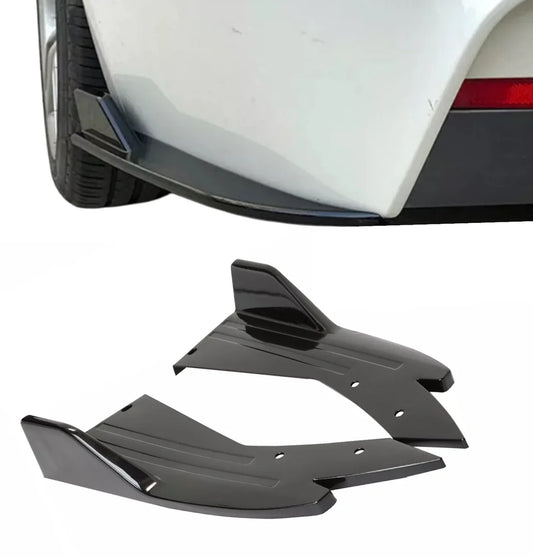 Universal Back Canards – 2 Pcs Glossy Black | Durable ABS Plastic