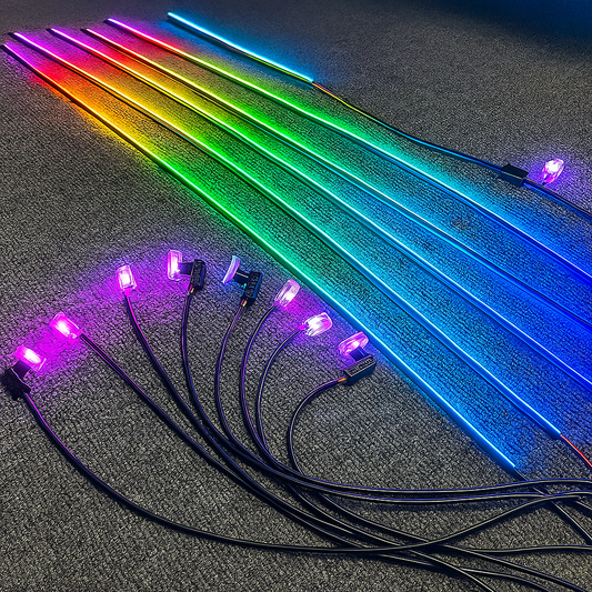 18 PCS Dynamic Ambient Lights | 18-in-1 LED Car Interior Lights with APP Control